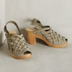 No. 6 Huarache Clog High Heel, size 38